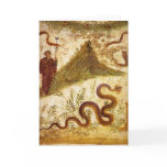 Bacchus and Serpent Agathodaimon in Pompeii Greeting Card
