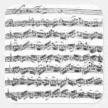 Bach Cello Suite Manuscript Square Sticker