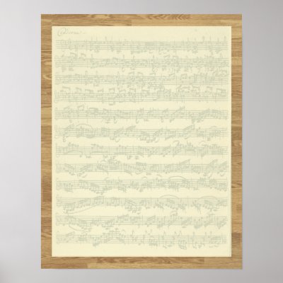 Bach Chaconne Poster by missprinteditions
