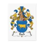 Bach Family Crest Postcard