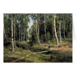 Bach In The Birch Forest By Schischkin Iwan Iwanow Cards