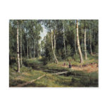 Bach In The Birch Forest By Schischkin Iwan Iwanow Postcard