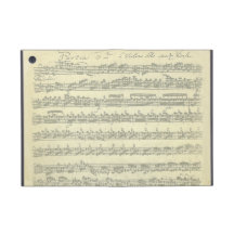 Bach Partita Music Manuscript for Solo Violin iPad Mini Cover