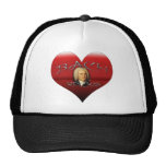 BACH ROCKS I LOVE BACH HEART TRUCKER HATS