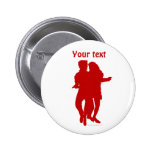 Bachata Latin Dancers Silhouette Custom Pins