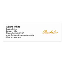 Bachelor Business Card Templates