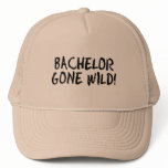 Bachelor Gone Wild (Blk) hats