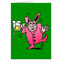 Bachelor night in a Bunny Suit Greeting Card