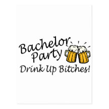 Bachelor Party Beer Jugs Postcard