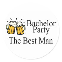 Bachelor Party Best Man (Beers) Sticker