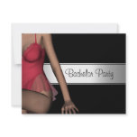 Bachelor Party Black Silver Girl Custom Announcement