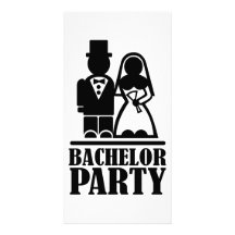 Bachelor Party couple Photo Card