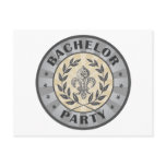 Bachelor Party Crest Design Postcards