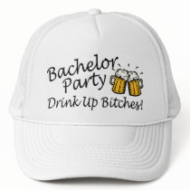 Bachelor Party (Drink Up Bitches Beer Jugs) Trucker Hat
