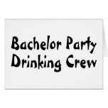 Bachelor Party Drinking Crew Cards