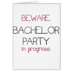 Bachelor Party in Progress cards