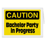Bachelor Party In Progress cards