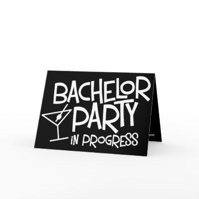 Bachelor Party In Progress Invitation by bridalboutique
