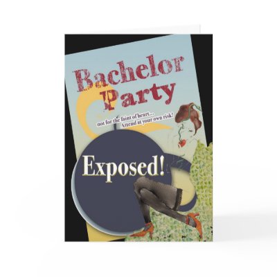 Bachelor Party Invitation Bachelors invite Exposed by timelessmemories