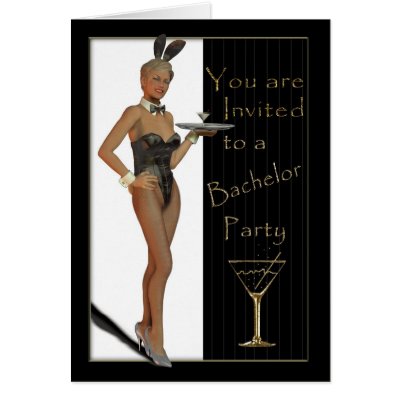Bachelor Party Invitation Cocktail Party with Sexy Card by moonlake