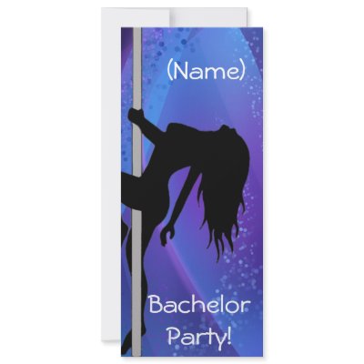 Bachelor Party Invitation - Stripper Girl Purple by TastefulDesigns