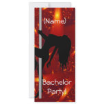 Bachelor Party Invitation - Stripper Girl Red