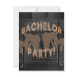 Bachelor Party Invitation - Strippers Girl Brown