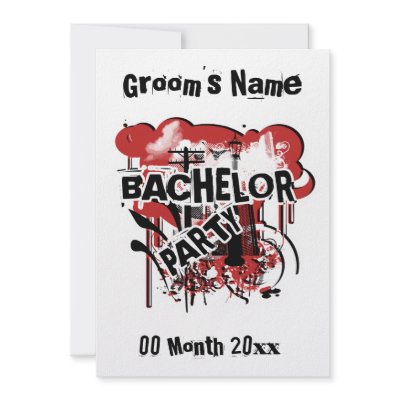 Bachelor party invitations template by mensgifts