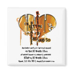 Bachelor party invitations template fridge magnet