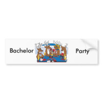 Bachelor Party Poker in Vegas Bumper Stickers