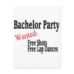 Bachelor Party (Shots and Lap Dances) Post Card