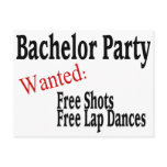 Bachelor Party (Shots and Lap Dances) Post Card