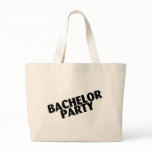 Bachelor Party (Slanted Black) Tote Bags