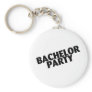 Bachelor Party (Slanted Black) Keychain