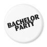 Bachelor Party (Slanted Black) Refrigerator Magnets