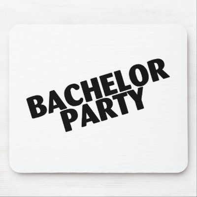 Bachelor Party (Slanted Black) Mouse Pad by TeeZazzle