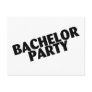 Bachelor Party (Slanted Black) Postcard