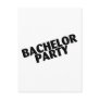 Bachelor Party (Slanted Black) Postcard