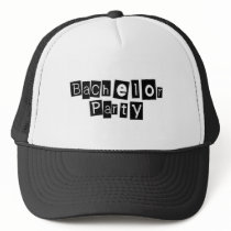 Bachelor Party (Sq Blk) Trucker Hat