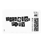 Bachelor Party (Sq Blk) Postage Stamps