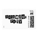 Bachelor Party (Sq Blk) postage