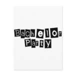 Bachelor Party (Sq Blk) Post Cards