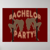 Bachelor Party Stripper Girls Poster Print