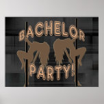 Bachelor Party Stripper Girls Poster Print