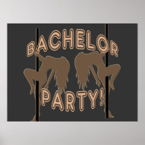 Bachelor Party Stripper Girls Poster Print