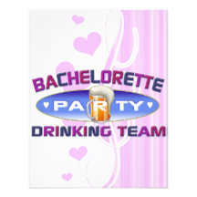 bachelorette drinking team party bridal wedding invitation