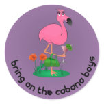 Bachelorette Flamingo/Cabana Boys Stickers