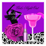 Bachelorette Girls Night Out Animal Purple Party Personalized Announcements