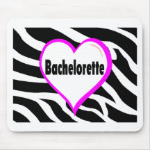 Bachelorette (Heart Zebra Stripes) Mouse Mats