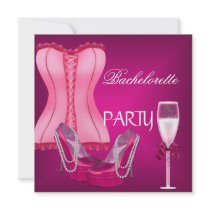 Bachelorette Party Corset Pink Shoes Hi Heels